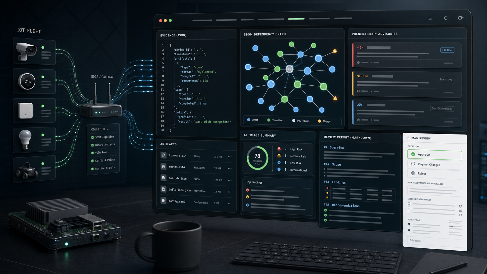 A local-first workflow for turning dependency, SBOM, and vulnerability evidence into human-reviewable security findings.